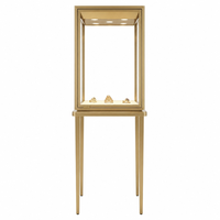 Vitrine verticale sur mesure en acier inoxydable pour bijoux, présentoir pour magasin de bijouterie, vente au détail et en gros