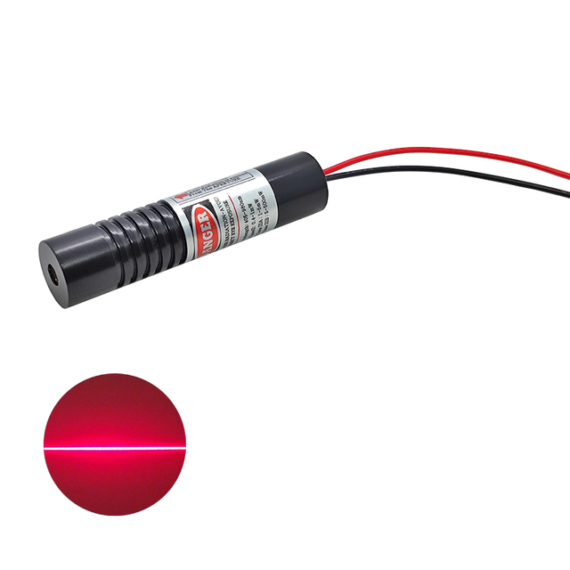 16X70mm 635nm 30mW 50mW 100mW 150mW 185mW Wide Voltage 12-24V Convenient Laser Emitter Glass Line Green Laser Module