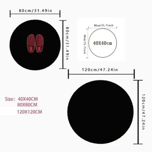 Tappeto Rotondo Tema Il Signore degli Anelli, Tappetino Antiscivolo Morbido con Scritta <span class=keywords><strong>di</strong></span> Mordor e <span class=keywords><strong>Terra</strong></span> <span class=keywords><strong>di</strong></span> <span class=keywords><strong>Mezzo</strong></span> per Sala Cinema, Soggiorno, Arredamento Casa - Product Image 4