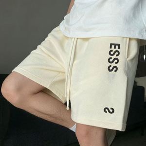 Pantalones Cortos Deportivos para Hombre 01 <span class=keywords><strong>Fear</strong></span>, Personalizables, de Verano, Color Sólido, 440G, con Cordón, para Fitness y Running, 100% Algodón - Product Image 5