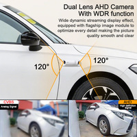 Sistema de Monitoreo Delantero/Trasero con Cámara Dual de 6 Pulgadas y 1080P, Impermeable, Espejo Retrovisor Electrónico con Detección de Punto Ciego, Grabador de Coche BSD