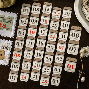 Sequence Label Series Daily Number Sticker Pack <b>Paper</b> Decorative Stickers Home Decoration 6 Designs - Product Image 3