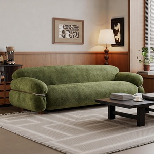 Ensemble modulaire en cuir véritable avec rembourrage en mousse pour salon - Design moderne, surdimensionné et confortable, idéal pour appartement, hôtel, villa - Product Image 2