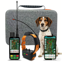 Collier GPS tactique ESEEK pour la chasse : Balise LED/stroboscopique double fonction + Cartes hors ligne HD et colonnes de chocs de qualité militaire