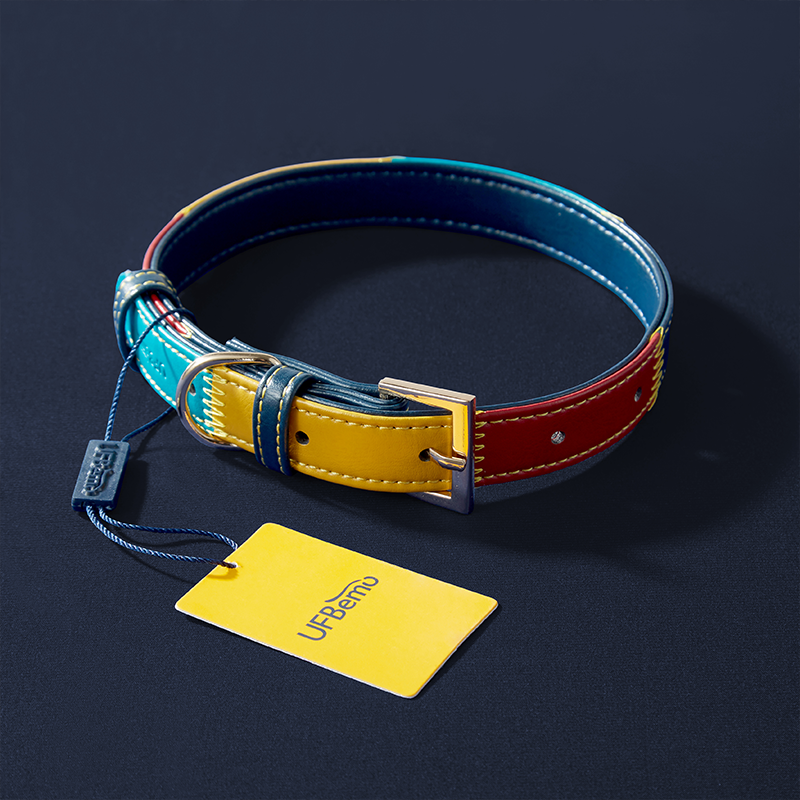Colorblock PU Collier pour chien
