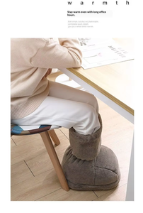 Scaldapiedi Elettrico Intelligente con Tappetino Riscaldante in Peluche e <span class=keywords><strong>Telecomando</strong></span> per Regolazione della Temperatura, Ideale per Casa e Ufficio in Inverno - Product Image 5