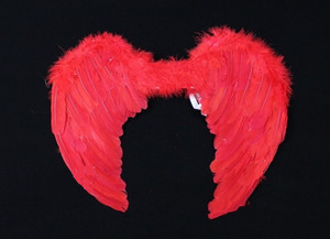 Halloween Cosplay Party nero bianco rosa rosso <span class=keywords><strong>angelo</strong></span> <span class=keywords><strong>ali</strong></span> di piume per le donne 60*40cm - Product Image 6