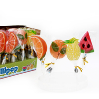 Boîte d'affichage, emballage, fruits assortis casher, forme de fruit, pastèque, orange, citron, ananas, sucette, bonbons durs, fabricant