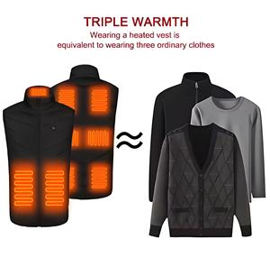 سترة رجالية بدون أكمام مزودة بمنفذ USB للتدفئة ومقاومة للرياح |   نظام تدفئة بـ 9 مناطق للشتاء |   خدمة التصنيع حسب الطلب (OEM) |   سترة بدون أكمام قابلة للتخصيص مع إغلاق بسحاب - Product Image 4
