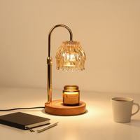 Lampe de table diffuseur d'aromathérapie en fer moderne de luxe avec lumière réglable pour chambre à coucher, salon, restaurant, bar, usage décoratif