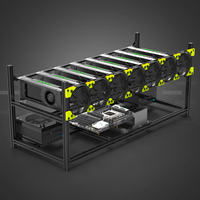 NOUS-STOCK VEDDHA V4C 8-12 GPU Aluminium Empilable en Plein Air Ordinateur Cadre De Bureau Cas Autorisé Distributeur