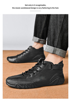 Chaussures de Sport et Décontractées Montantes en Microfibre pour Hommes, Style de Marche Populaire, Mode Automne, Conception Grande Taille, Respirantes et Confortables