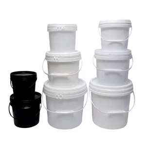 Vente en gros Emballage industriel blanc noir pour aliments Contenants alimentaires Logo personnalisé Seaux ronds réutilisables de 5 gallons en plastique pour le stockage des aliments - Product Image 6