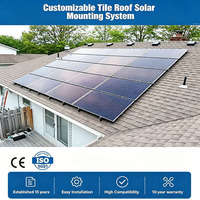 Système de fixation de tuiles solaires sur mesure pour panneaux photovoltaïques résidentiels, support réglable en SUS304 avec kit de rail en aluminium