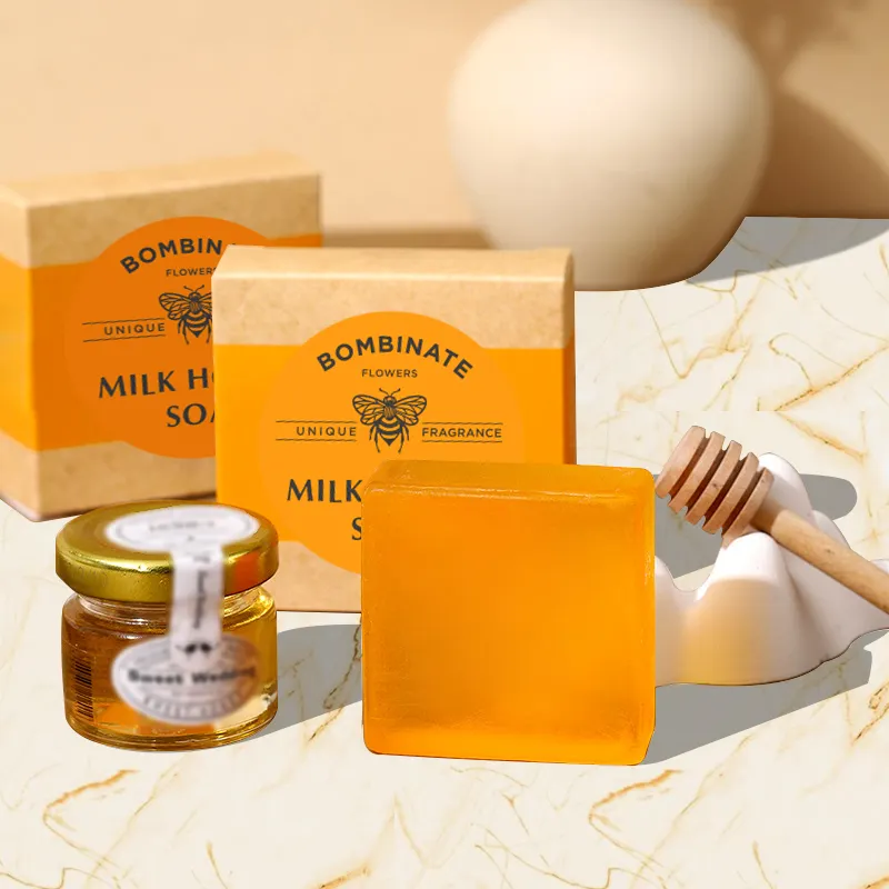 Grosir sabun madu organik buatan tangan alami pelembap wajah bersih badan sabun cuci wajah Korea Sabun Madu