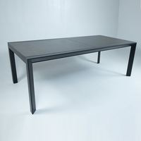 Mobilier d'extérieur Table à rallonge en aluminium pour 12 personnes Plateau en verre