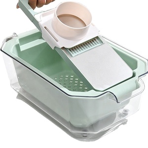 Coupe-légumes manuel multifonctionnel réutilisable <span class=keywords><strong>en</strong></span> acier inoxydable, hachoir, <span class=keywords><strong>râpe</strong></span>, <span class=keywords><strong>mandoline</strong></span> - Product Image 1