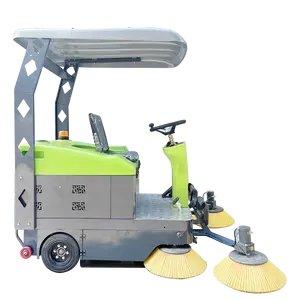 商用工业地板清洁扫地机电动扫路机机械