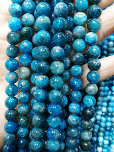 Commercio all'ingrosso Blu <span class=keywords><strong>Apatite</strong></span> Naturale Branelli Allentati Rotondi di <span class=keywords><strong>Pietra</strong></span> Energia di Guarigione Della <span class=keywords><strong>Pietra</strong></span> Preziosa Perline Per Gioielli FAI DA TE Che Fanno (AB1758) - Product Image 5