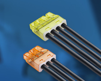 Conectores de Cable Macho/Hembra PC213 de 3 Polos, 24A, 600V, Cobre PC, Caja de Conexiones Compacta para Cable Sólido de 24-12 AWG