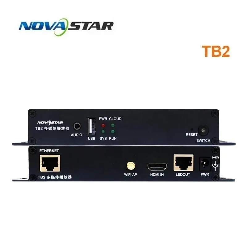TB1/TB2/TB3/TB40/TB60 Novastar เครื่องเล่นมัลติมีเดียแบบซิงโครนัสแบบอะซิงโครนัสคู่ LED เซินเจิ้นจอแสดงผลผนังวิดีโอ LED ในร่ม