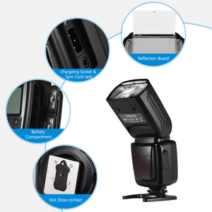 Cámara inalámbrica Universal, luz Flash portátil para vídeo, iluminación de fotografía, GN33 Speedlite, pantalla LCD para cámaras DSLR - Product Image 4