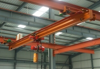 Pont roulant monopoutre suspendu modèle LX avec palan électrique, composants principaux : moteur, pompe, PLC, engrenage, capacité 1-20 tonnes