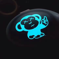Özelleştirilmiş elektrikli ışıldayan Light up araba pencere Sticker araba çıkartmaları