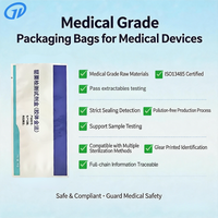 Pochette de stérilisation pour réactifs de dispositifs médicaux ISO13485, sac en plastique composite PET/AL/CPP de qualité médicale thermoscellable, petit format, approvisionnement en vrac