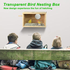 Custom Transparent Pine Wood Polished <strong>Bird</strong> Breeding <strong>Cage</strong> Box High Quality With Perch For <strong>Birds</strong> - Product Image 6