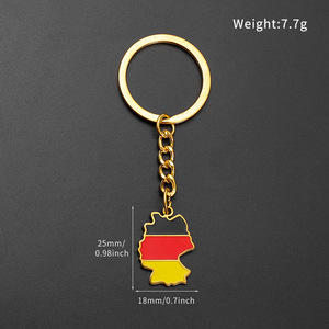 Llavero <span class=keywords><strong>de</strong></span> acero <span class=keywords><strong>de</strong></span> titanio con colgante <span class=keywords><strong>de</strong></span> <span class=keywords><strong>mapa</strong></span> <span class=keywords><strong>de</strong></span> Alemania <span class=keywords><strong>de</strong></span> dibujos animados colorido con efecto <span class=keywords><strong>de</strong></span> goteo <span class=keywords><strong>de</strong></span> aceite, personalizado, moderno, con cadena y diseño <span class=keywords><strong>de</strong></span> llave dorada - Product Image 4