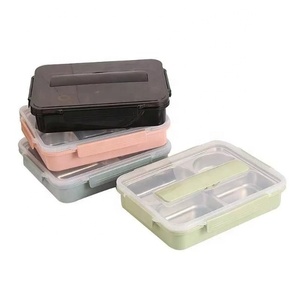 304 acier inoxydable boîte à lunch vaisselle étudiant <span class=keywords><strong>cantine</strong></span> enfants bébé isolation santé plaque - Product Image 1