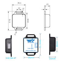 WitMotion WT61C-TTL Accéléromètre à résolution 3 axes 16 bits Gyroscope IMU et inclinomètre à deux axes Capteur de plate-forme à haut niveau
