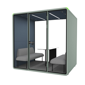 Cabine de bureau acoustique aménagée pour 4 personnes, mobile et insonorisée, pour réunions du personnel et travail concentré - Product Image 5