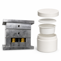 Pot cosmétique personnalisé en PP rechargeable avec coupelle de recharge remplaçable et outillage de moulage par injection
