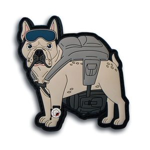 Patch in Silicone e PVC Personalizzate 3D con Velcro per Cappelli da Bulldog Francese, Colore Pantone - Product Image 3