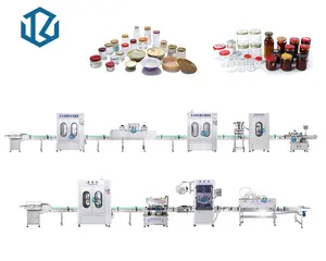 Bottle Labeling Machine Hotsale Glass Bottle Automatic Filling Capping And Labeling Machine Line For Peanut Butter Honey Bird's Nest Syrup Jam Sauce