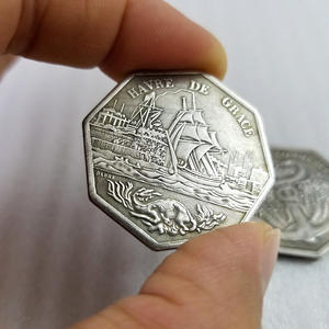 Réplica Octagon Francia Plata Argent <span class=keywords><strong>Jeton</strong></span> Medalla Chambre De Commerce - Product Image 4