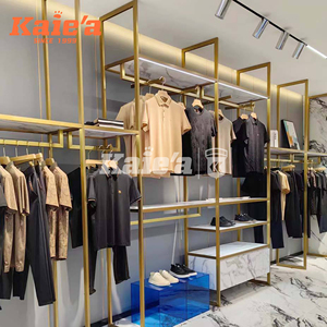 Cao cấp quần áo sang trọng giá Boutique quần áo giá hiển thị kệ cho cửa hàng bán lẻ Vàng khá may kệ - Product Image 1