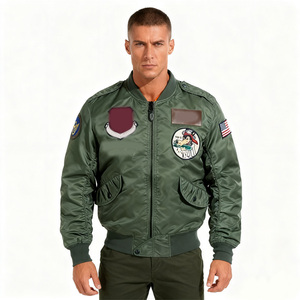 Loose-fitting Trendy Mandarin Collar Bomber Windbreaker Flight Jacket Trendy Jacket - Product Image 1