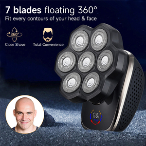 Afeitadora Eléctrica Multifunción Recargable por USB 5 en 1 para Hombre, 9 Cuchillas, Resistente al Agua IPX7, Pantalla LCD Digital, Depiladora Corporal y Facial - Product Image 2