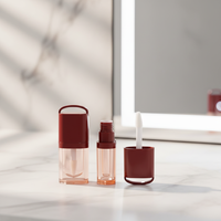 Tube de brillant à lèvres vide de 6,5 ml avec logo personnalisé, nouveau design mignon, pour huile à lèvres, rouge à lèvres liquide et blush, avec breloques