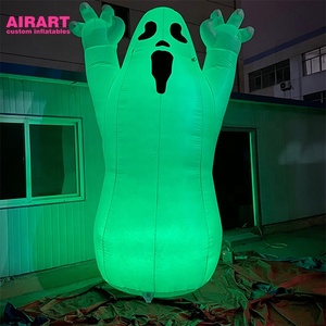 Decoración Luminosa Inflable <span class=keywords><strong>de</strong></span> Fantasmas <span class=keywords><strong>de</strong></span> Halloween. Fantasma Inflable Regordete para Eventos <span class=keywords><strong>de</strong></span> Halloween - Product Image 3