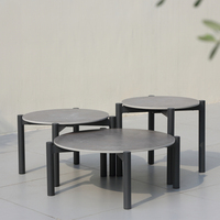 OSMEN Riviera Dia.76 Table basse de table en aluminium fritté pour l'extérieur pour le patio et le jardin.
