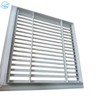 Diffuseur en alliage d'aluminium réglable, étanche à la pluie, simple ou double couche, système d'aération, grille de sortie d'air