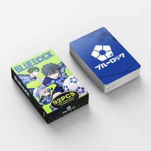 92 unids/caja de dibujos animados Blue Lock Isagi Yoichi Bachira 60 Uds tarjeta <span class=keywords><strong>Lomo</strong></span> 32 Uds pegatinas accesorios de Cosplay tarjetas de Anime de papel coleccionables - Product Image 3