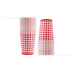 Red And White Checkered Disposable Tableware <b>Set</b> 175 Pieces Party Supplies For Family Gathering Paper Plates <b>Cups</b> Napkins - Product Image 5