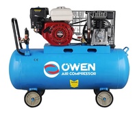 Compresseur industriel Portable 5.5 HP, Machine Mobile, réservoir bleu, 2 cylindres, compresseur d'air à essence