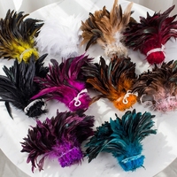 Plumes de coq teintes en gros, 6-8 pouces, pour costumes de carnaval, décoration de vêtements et projets DIY