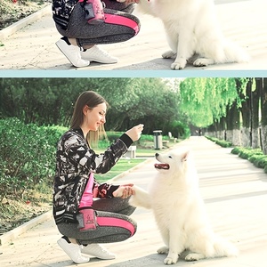 Sac à friandises pour animaux de compagnie imperméable gris, pochette pour collations d'entraînement avec ceinture, logo personnalisé pour les promenades avec le chien - Product Image 3